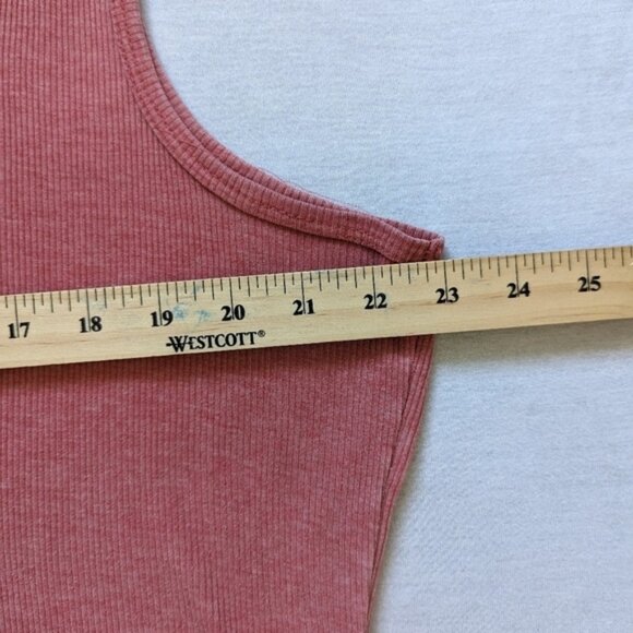 Digital Plus Womens Brick Red Thin Thermal Material Ribbed Tank Top - Picture 4 of 4